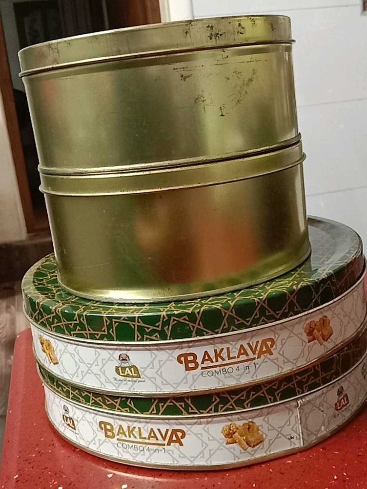 Vintage Baklava Tins (Set of 4)