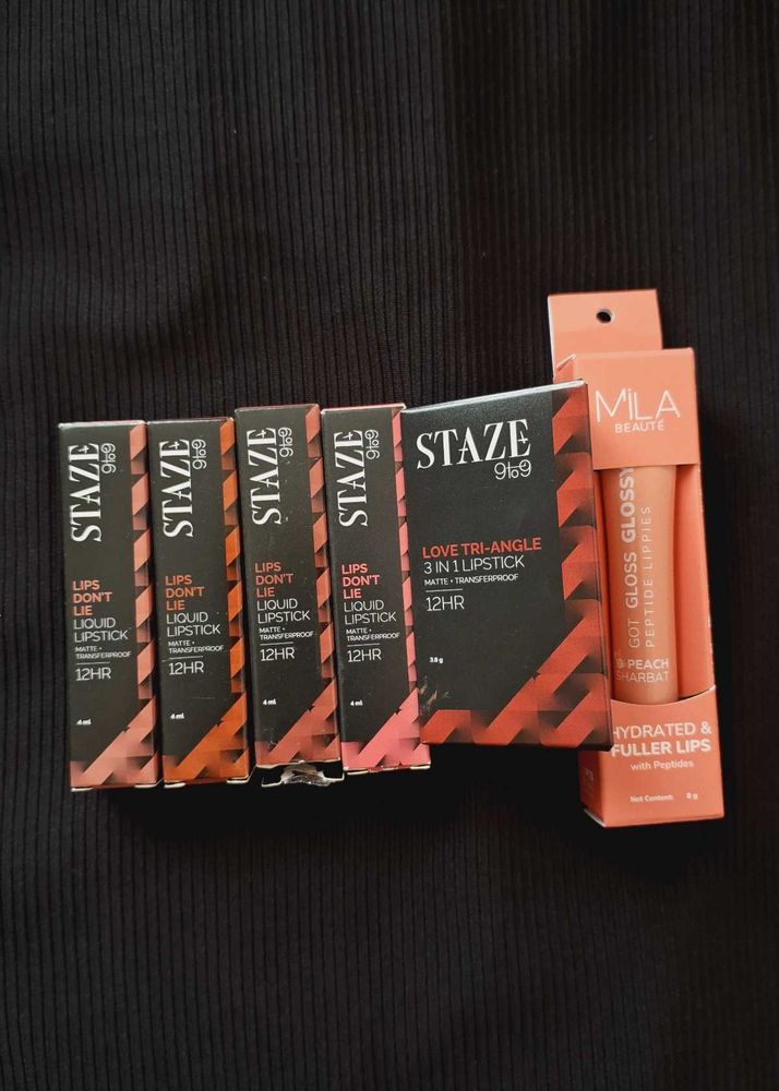 STAZE 9TO9 LIPSTICK + LIP GLOSS SET