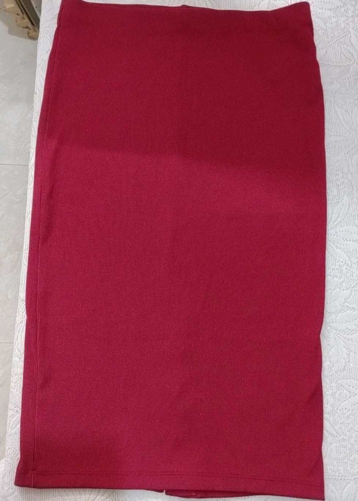 Forever 21 Maroon Pencil Skirt | Size L | New