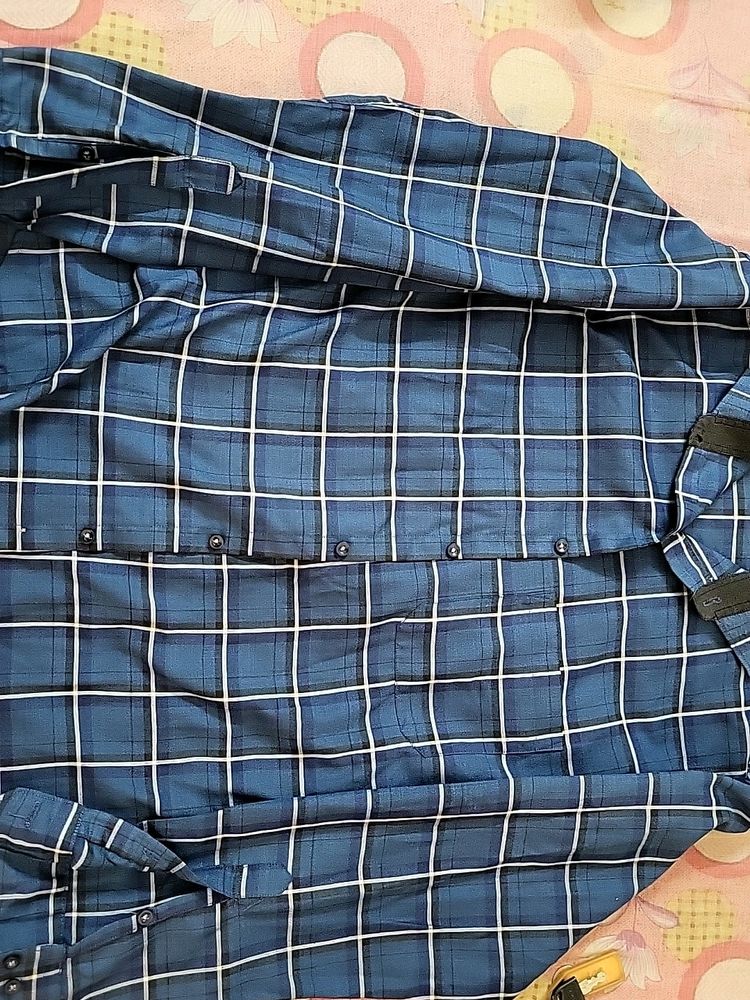 Blue Regular Shirt For Men