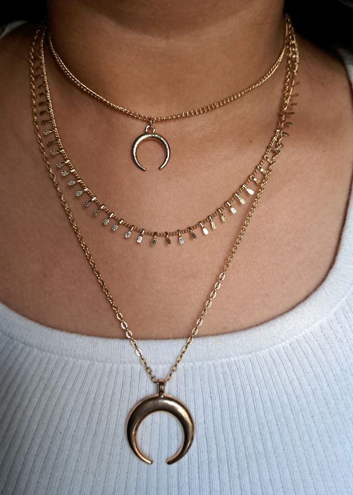 3 Layers Rose Gold Necklace