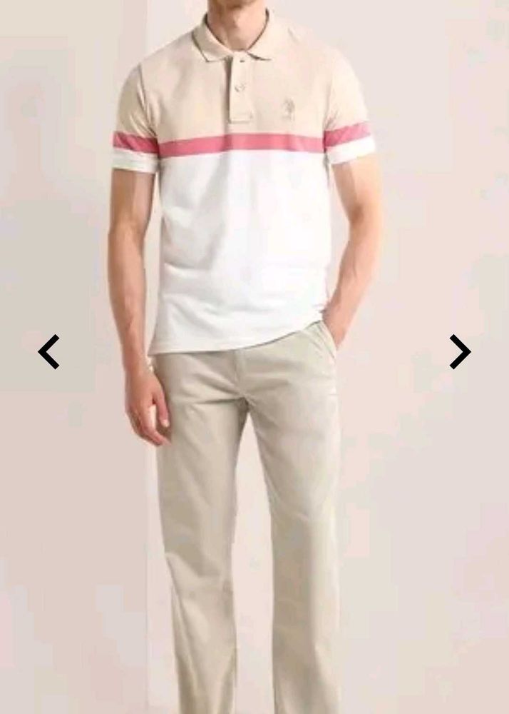 Desert Blue Beige Trouser Relex Fit