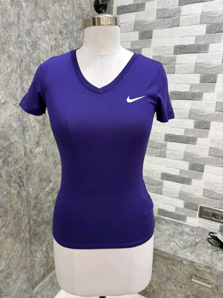 Nike Purple V-Neck T-Shirt