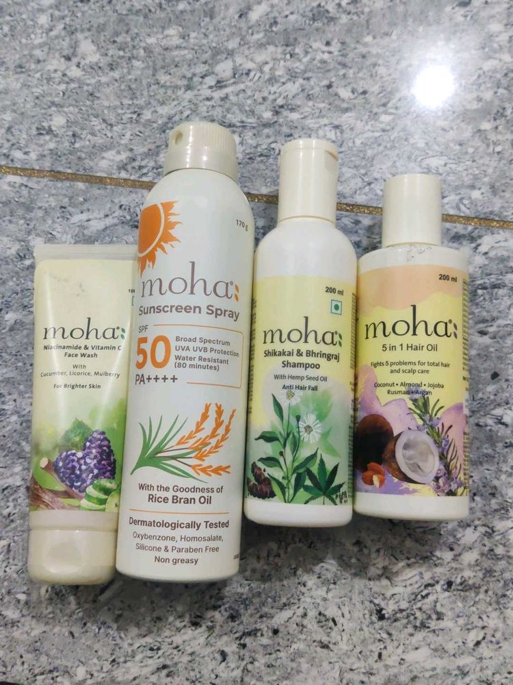 Moha: Sunscreen, Shampoo &amp; Hair Oil
