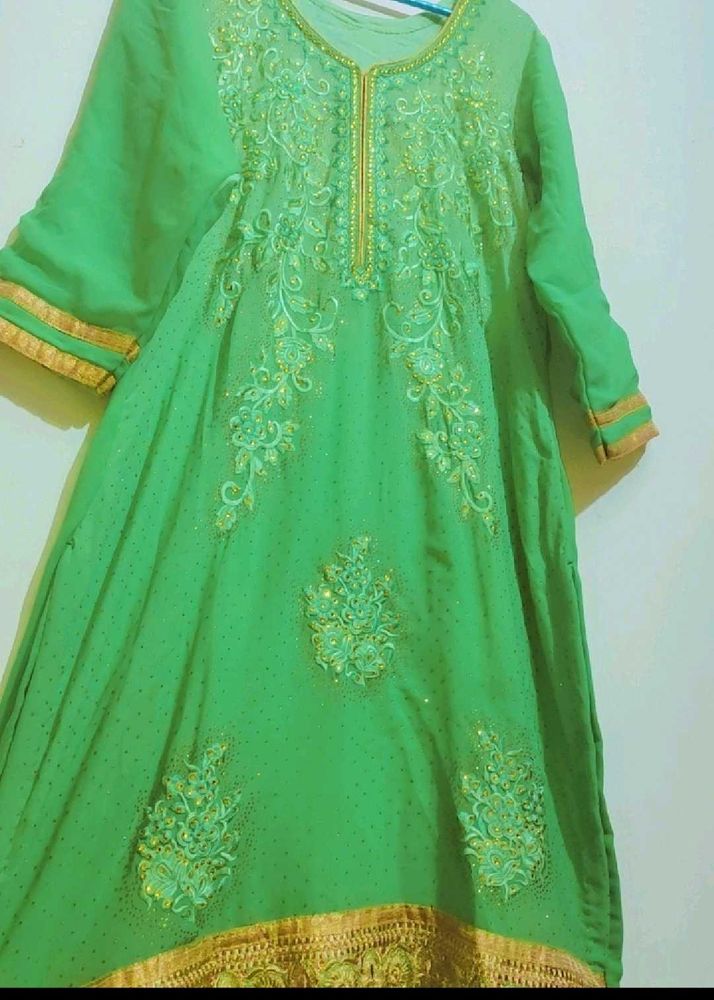 Green🟢 Party Wear Suit Salwar &amp; Dupatta 40 Bust