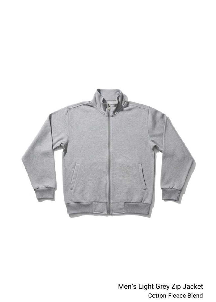 Men's Light Grey Zip Jacket