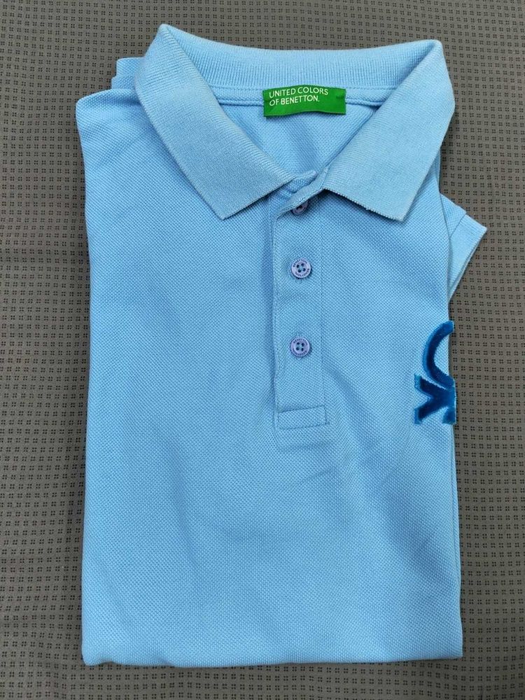 Benetton Blue Polo Shirt