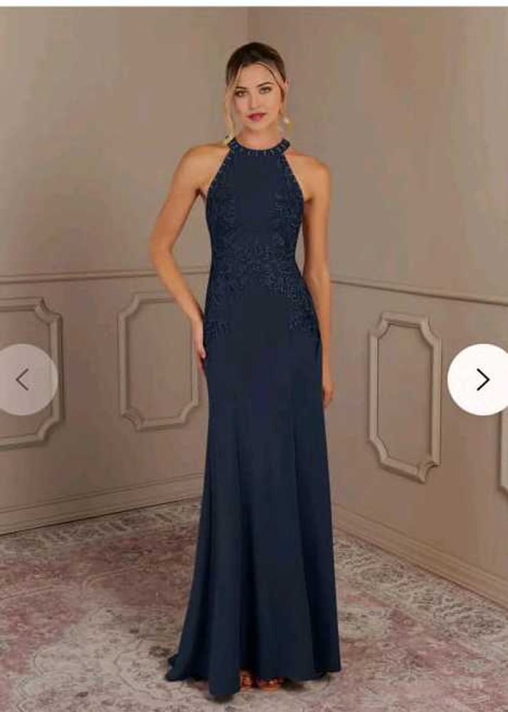 Elegant imported Navy Evening Gown