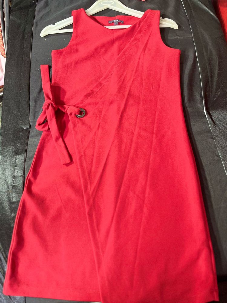 Code Chic Red Sleeveless Dress