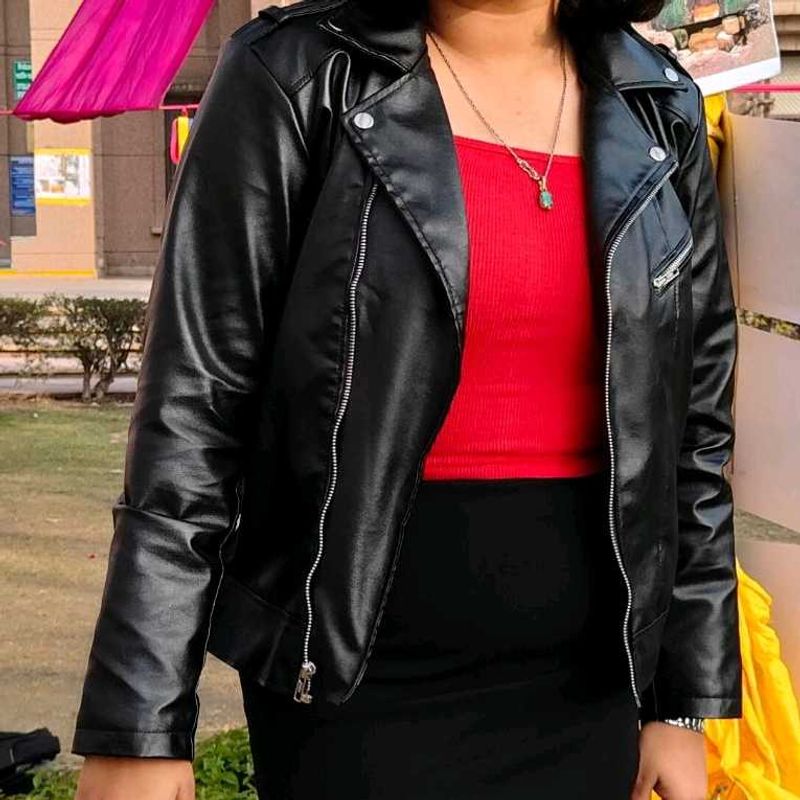 Faux Leather black Jacket