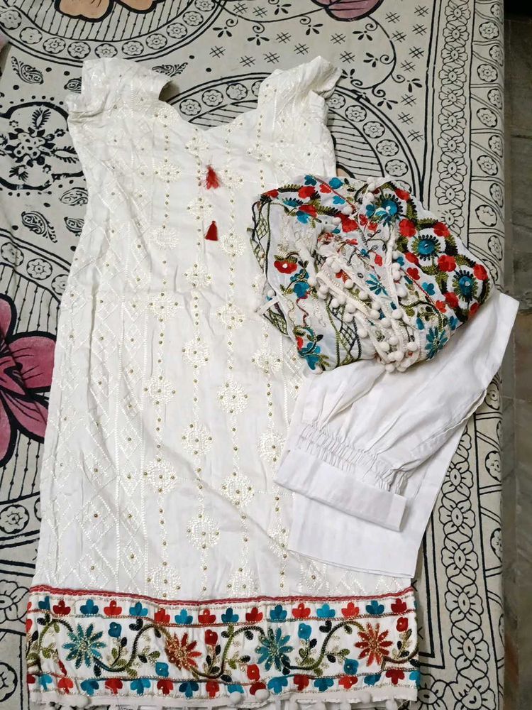 Floral Print Kurti Set