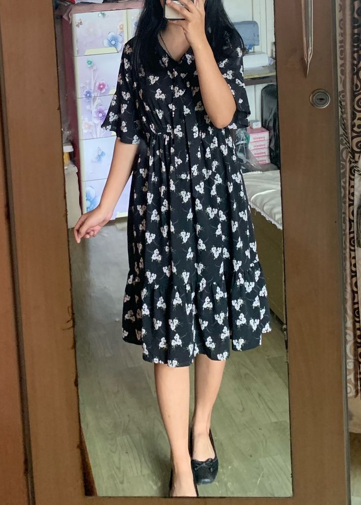Cute Korean Floral Dress