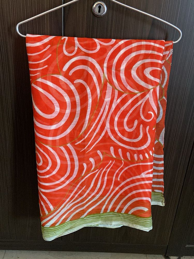 Orange Patterned Saree