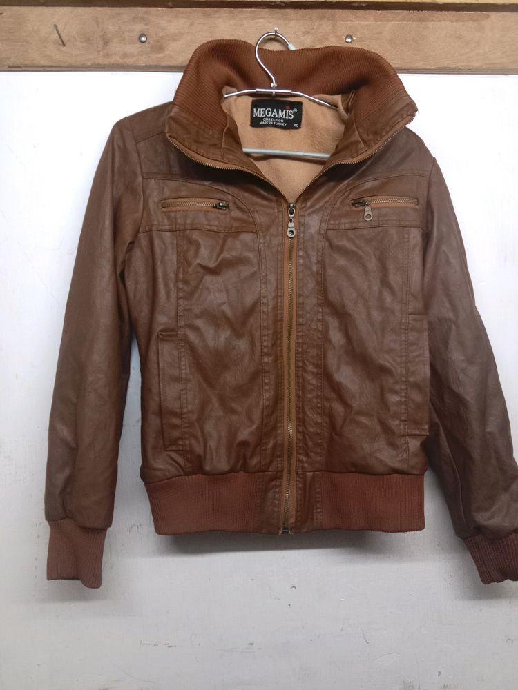 TAN BROWN LEATHER JACKET