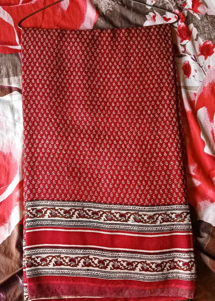 Awesome Red Saree For Women.
