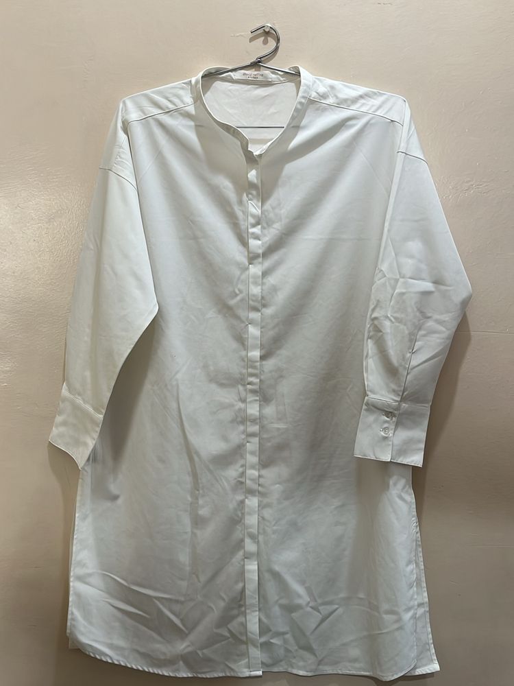 White Long Shirt Tunic