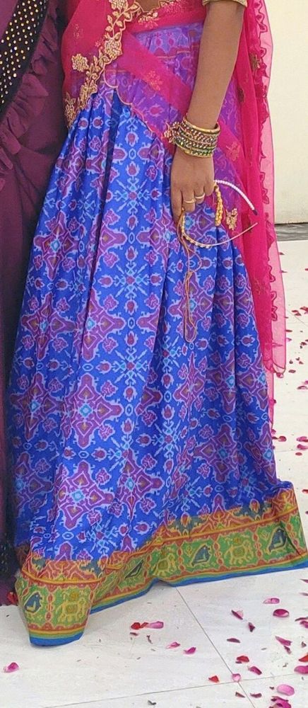 customised Traditional pochampally design skirt  oNly once used