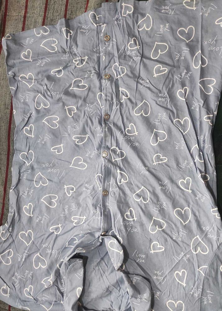 Cute Heart Print Nightsuit from Myntra Brand