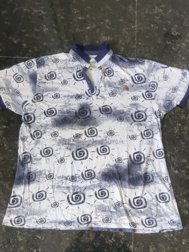 4xl Patterned Polo Shirt