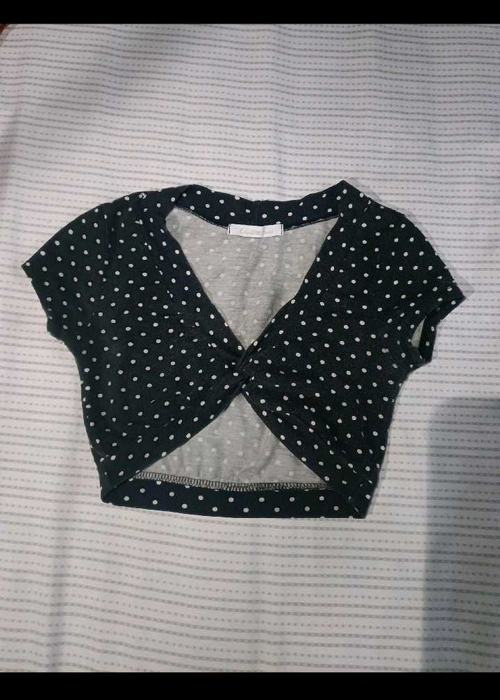 Polka Dot Crop Top