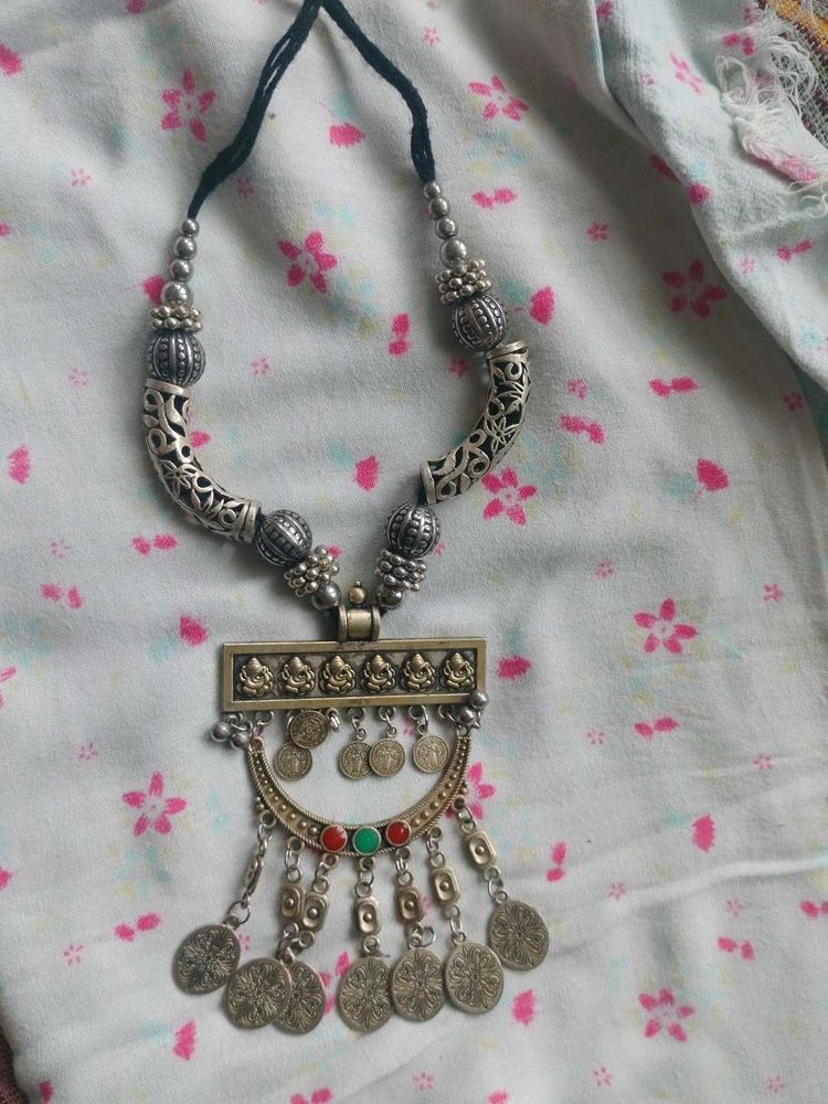 Oxidised Big Necklace