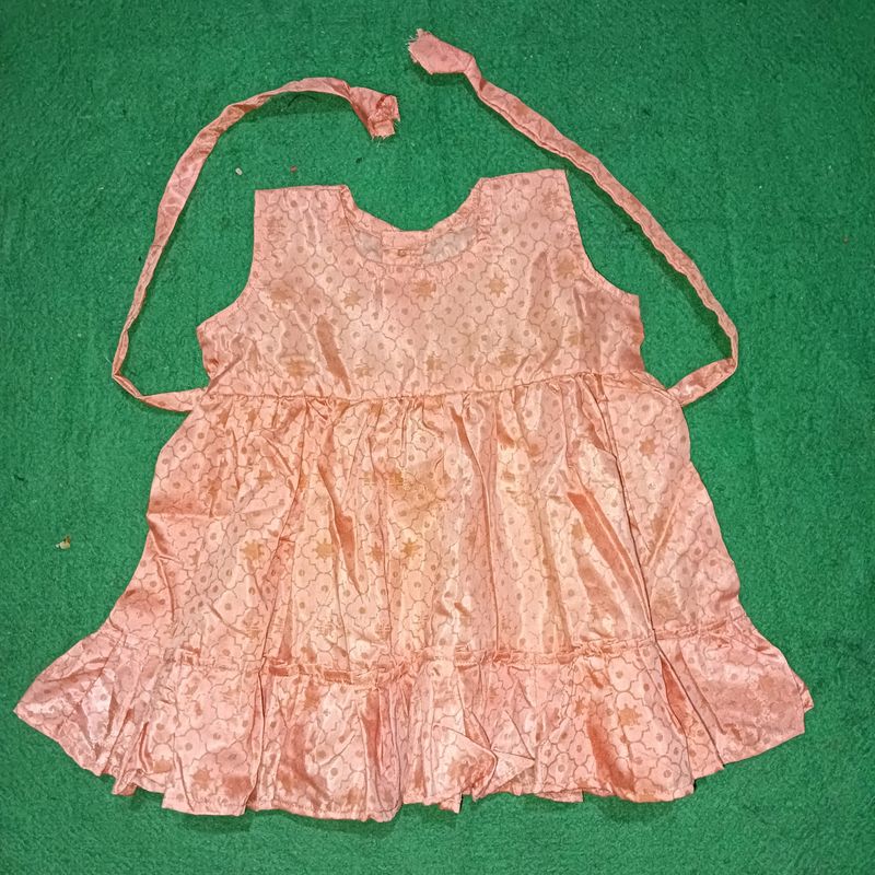 Handmade Baby Frock, Chest - 21 Inches, Length - 14.5 Inches,