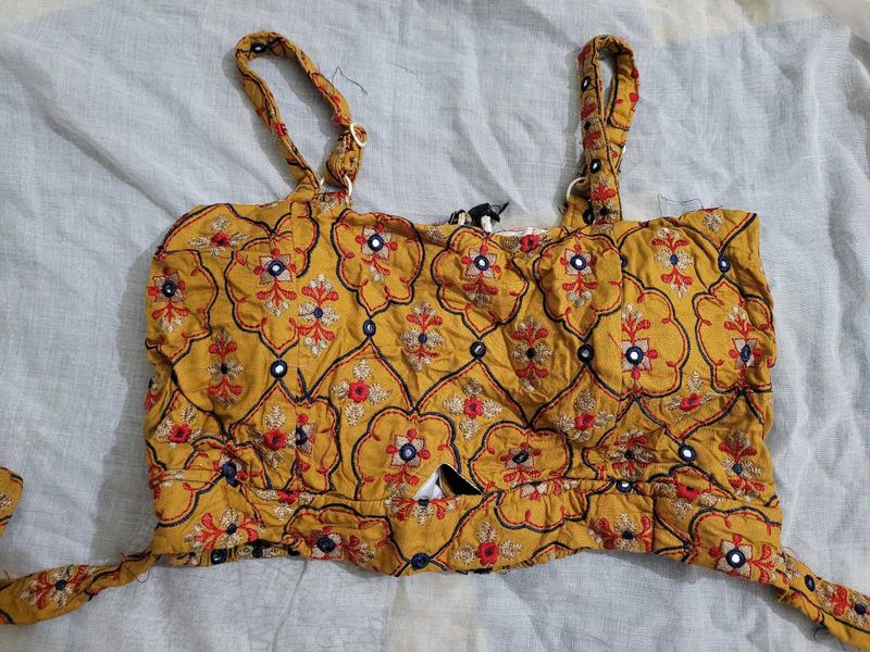 Embroidered Crop Top