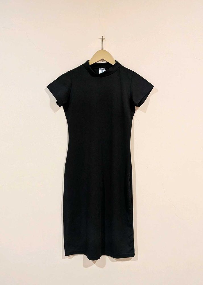 Black Bodycon Midi Dress