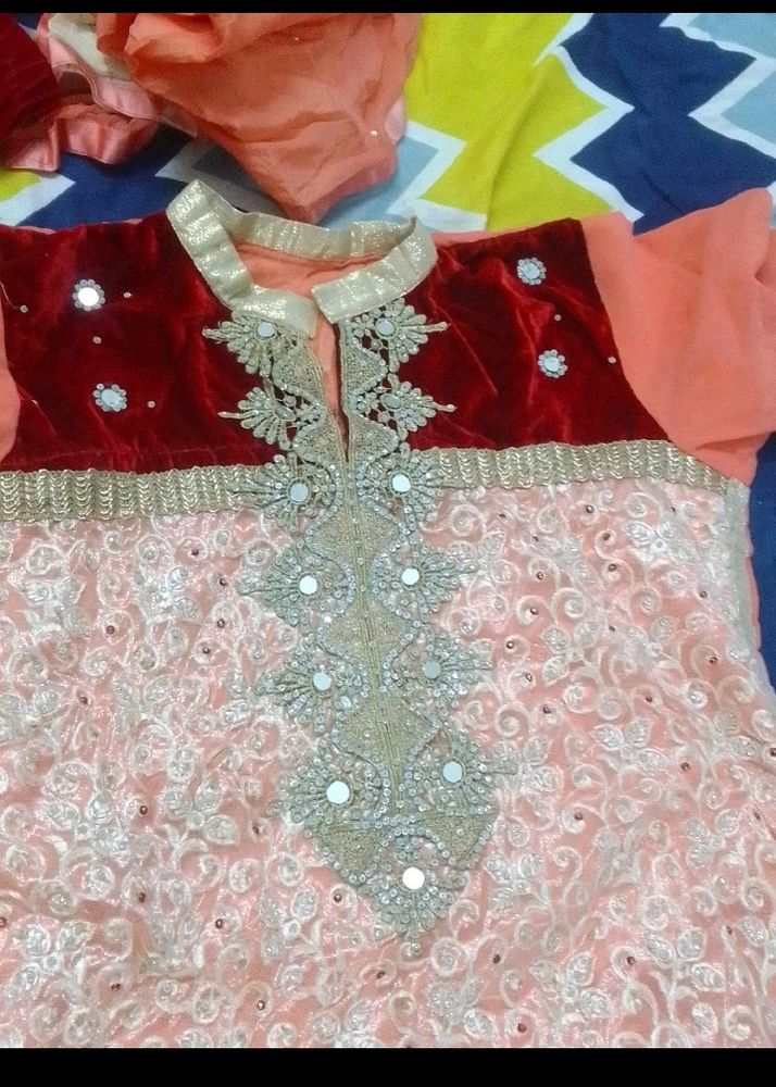 Heavy Embroidered Premium Quality Velvet Suit