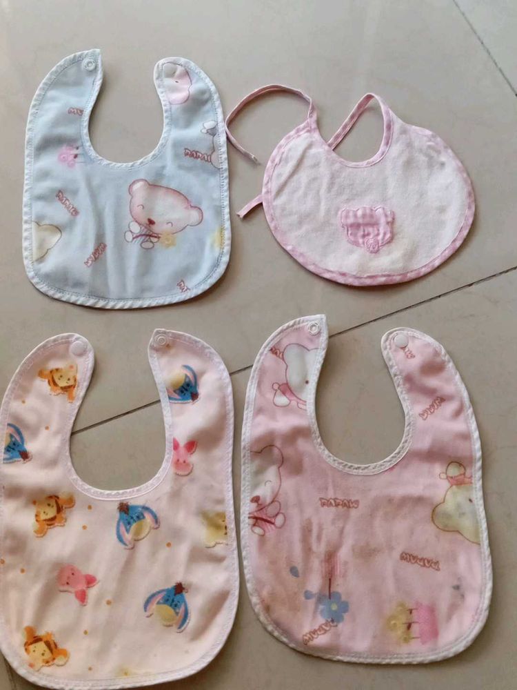 Waterproof Baby Bibs - Set of 4