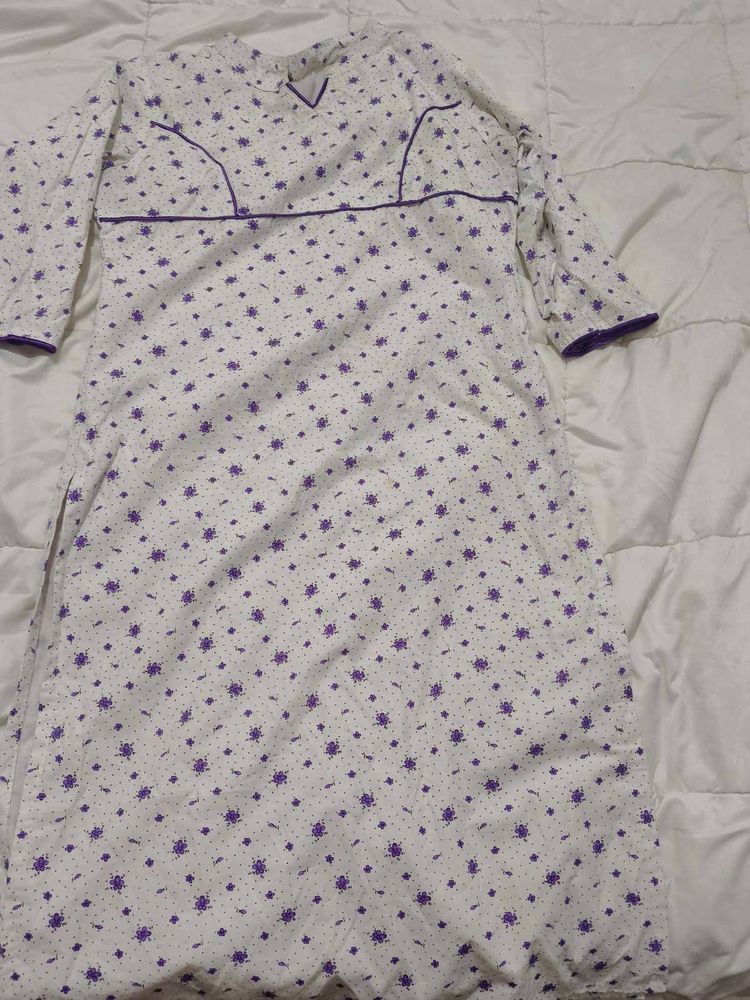 Vintage Floral Print Nightgown