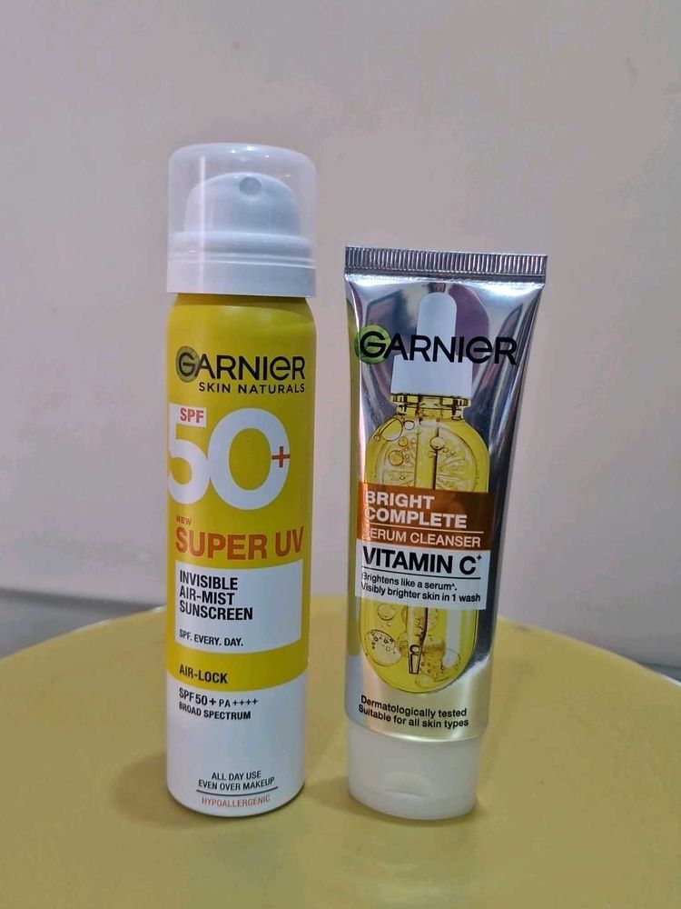 Garnier Sunscreen &amp; Cleanser Set