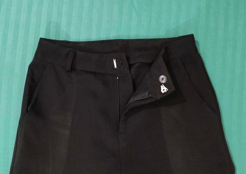 Black Straight Fit Dress Pants