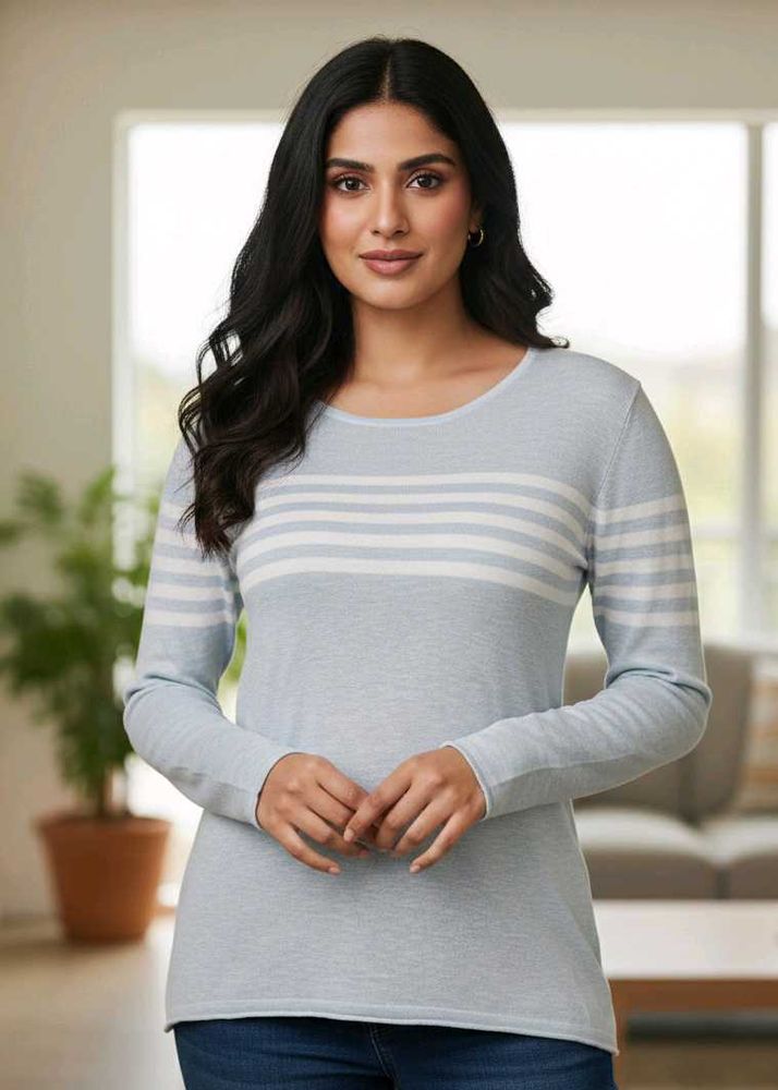 Imported Striped Long Sleeve Top
