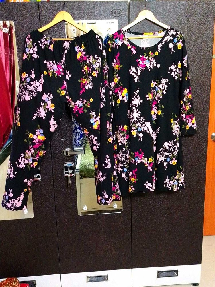 Floral Print Night Suit
