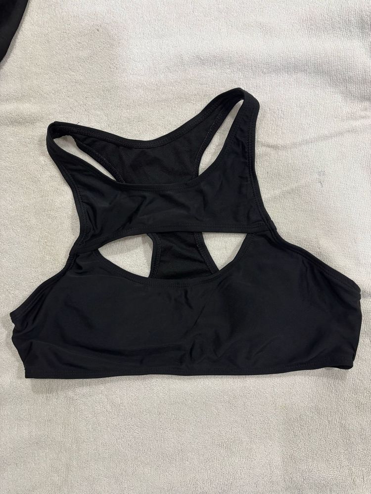 BLACK GYM BRA