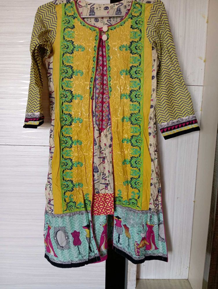 Jacket Style Original Pakistani Kurti