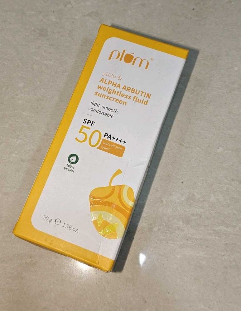 Plum Yuzu &amp; Alpha Arbutin Sunscreen SPF 50