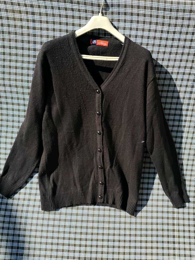 Black Cardigan Sweater