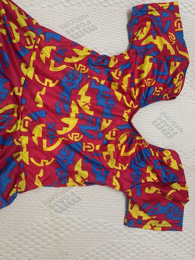 Funky Pattern Swimming Costume
