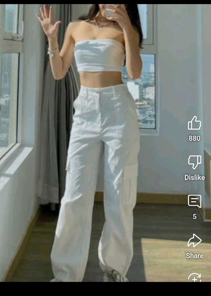 H&amp;M White Cargo