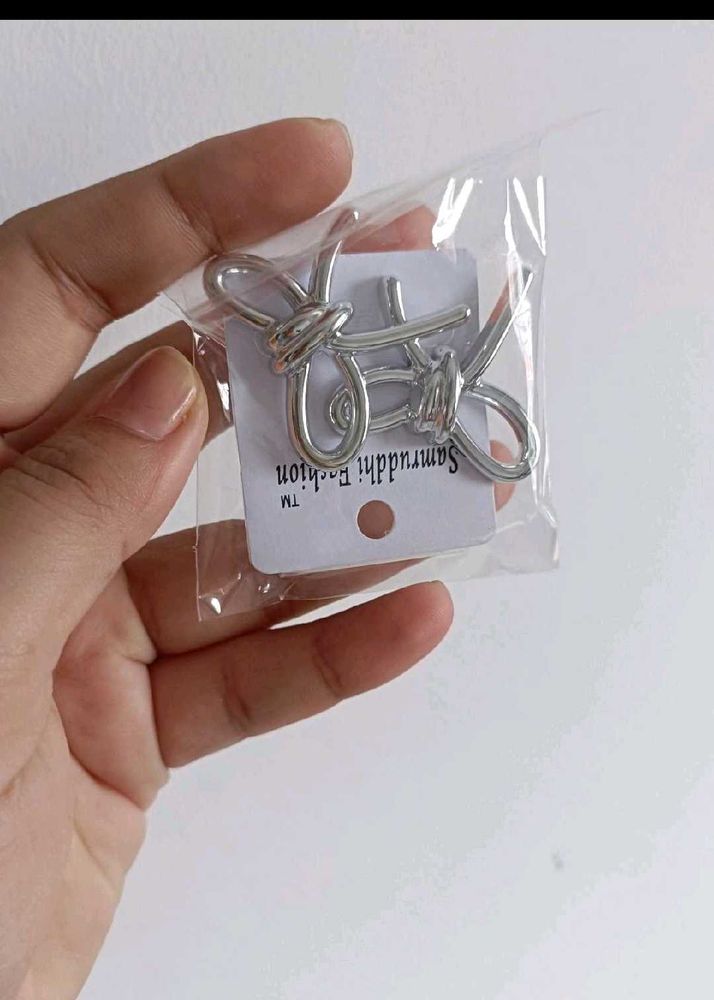 Silver Knot Earrings