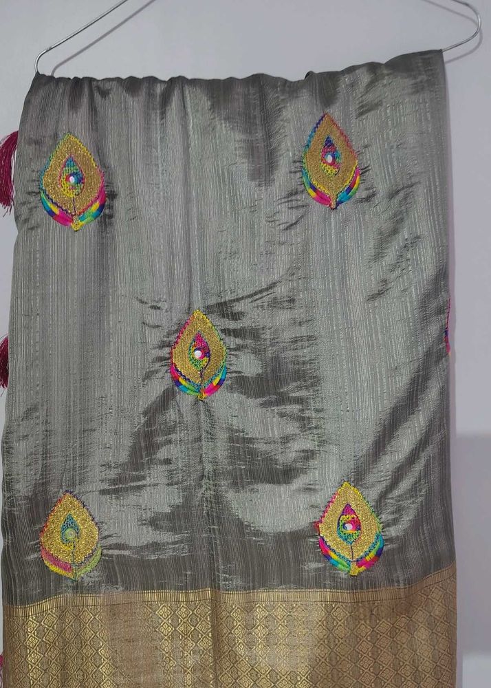 Elegant Grey Saree