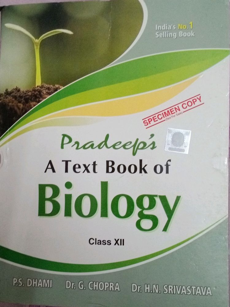 PRADEEP&#39;S BIOLOGY Class 12th Text Book  🔖