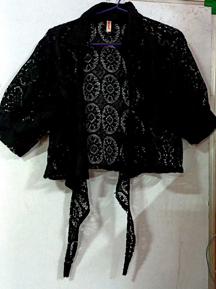 Lace Cropped Cardigan