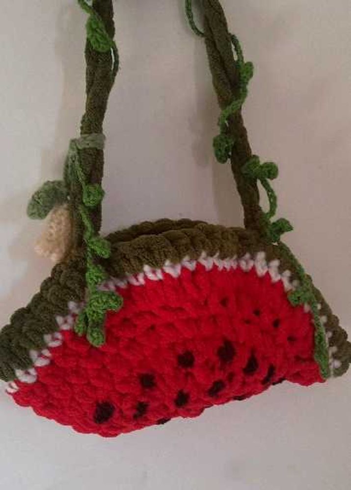Crochet Watermelon Sling Bag🍉🥰