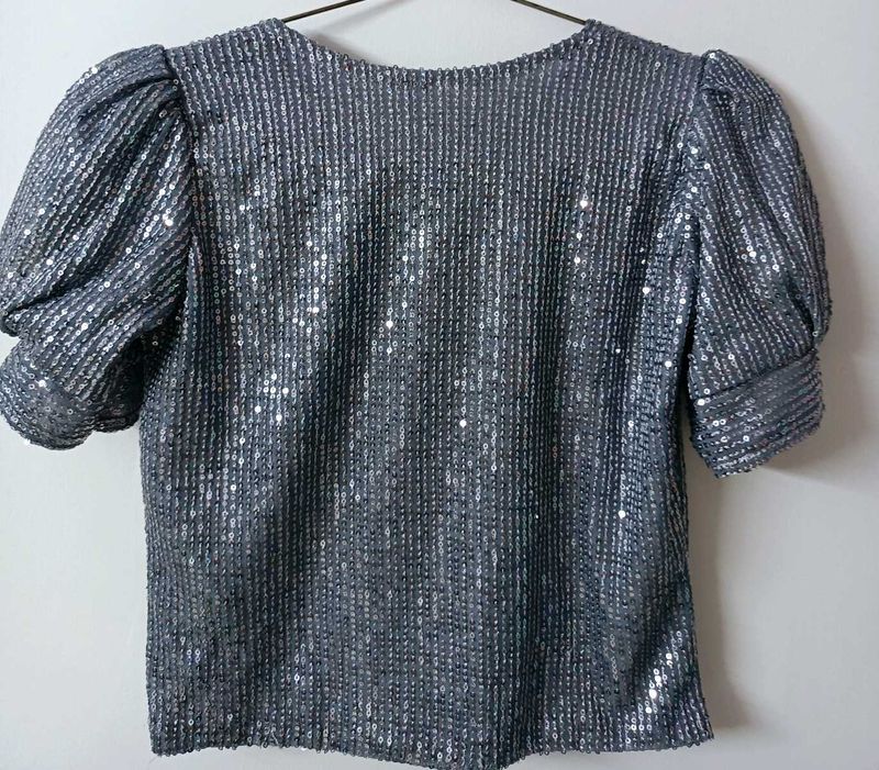 Party Wear Top For Women, Puff Sleeves