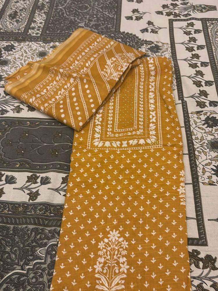 Mustard Dress Material