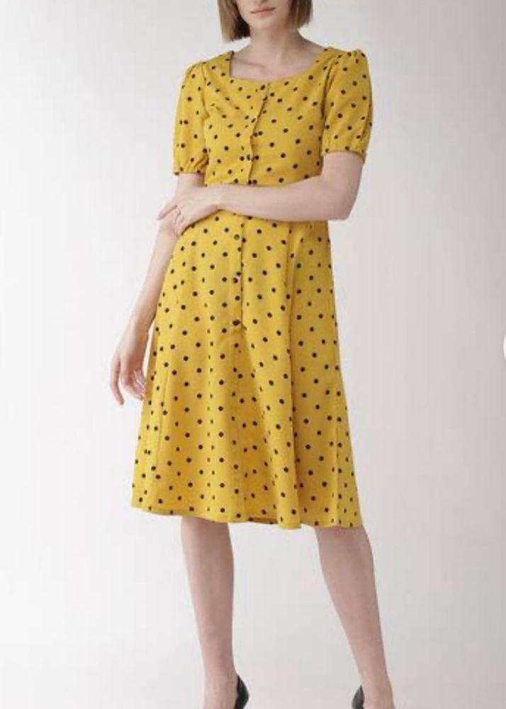 Polka Dot Midi Dress-XL