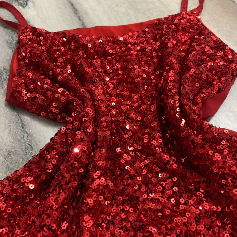 Red Sequin Top